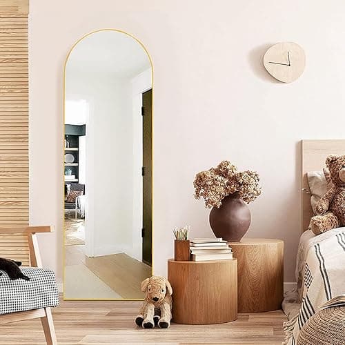Gumnay 64"x21" Full Length Mirror Floor Mirror, Shatterproof Arched Floor Mirror, Aluminum Alloy Frame Full Body for Bedroom, Living Room & Entryway thumbnail 5