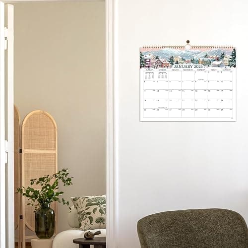 2026 Calendar - 2026 Wall Calendar, Jan. 2026 - Dec. 2026 Wall Calendar, 14.8'' x 11.6'', with Julian Dates, Hanging Hole, Thick Paper, Landscape Calendar thumbnail 8