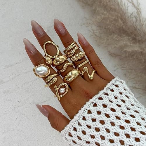 Chunky Gold Amazon Rings thumbnail 2