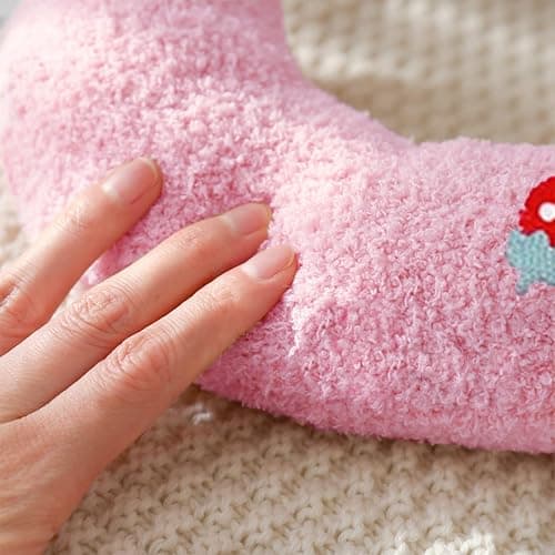 Whimsicalfox Cat Pillow for Indoor Cats, Ultra Soft Fluffy Cat Calming Pillow, Half Donut Cuddler with Cute Embroidery Pattern Providing Support of Pet Neck, Machine Washable thumbnail 3