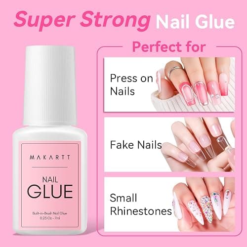 Makartt Nagelkleber für Kunstnägel, Nail Glue Extra Starker Schnelltrocknend in 5 s, 28 Tage lang anhaltend, Acryl Nail Glue for Nagelspitzen Oder Reparierte Nägel, Keine UV-Lampe erforderlich thumbnail 2