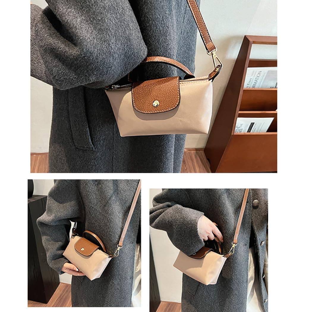 Bolso bandolera mini con diseño de bloques de color para mujer, bolsos acolchados de color liso, carteras con correa ajustable thumbnail 3