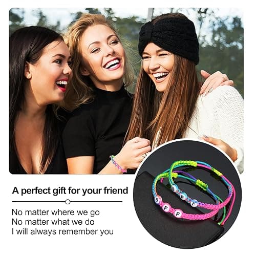 CaleesLLC Best Friend Bracelets Handmade Braided Rope Adjustable Friendship Bracelets Mutual Attraction Long Distance Inspirational Gift for Girls Couples Graduation Day Christmas Day thumbnail 6