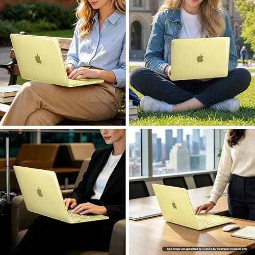 MOSISO Compatible with MacBook Neo Case 13 inch 2026 Release Model A3404 with A18 Pro Chip, 4 in 1 Kit Precision Fit Crack & Scratch Resistant Protective Hard Shell Case Cover, Crystal Citrus thumbnail 6