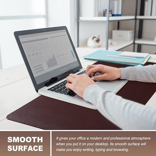 K KNODEL Non-Slip Desk Mat, Desk Pad, Desk Blotter, Desktop Mat for Desk, Large Desk Protector, Office Computer and Laptop Mat for Desk (31.5"x15.7", Brown) thumbnail 6