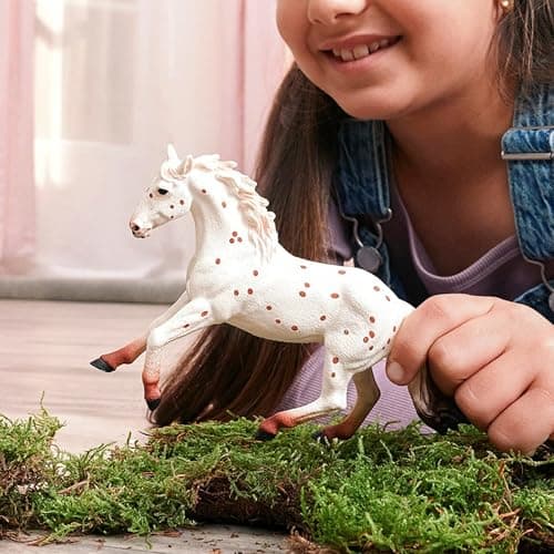 Schleich Horse Club - Knabstrupper Mare Figurine - Realistic Horse Toys - Equestrian Imaginative Play for Girls and Boys - Kids Ages 5+ | 14917 thumbnail 2