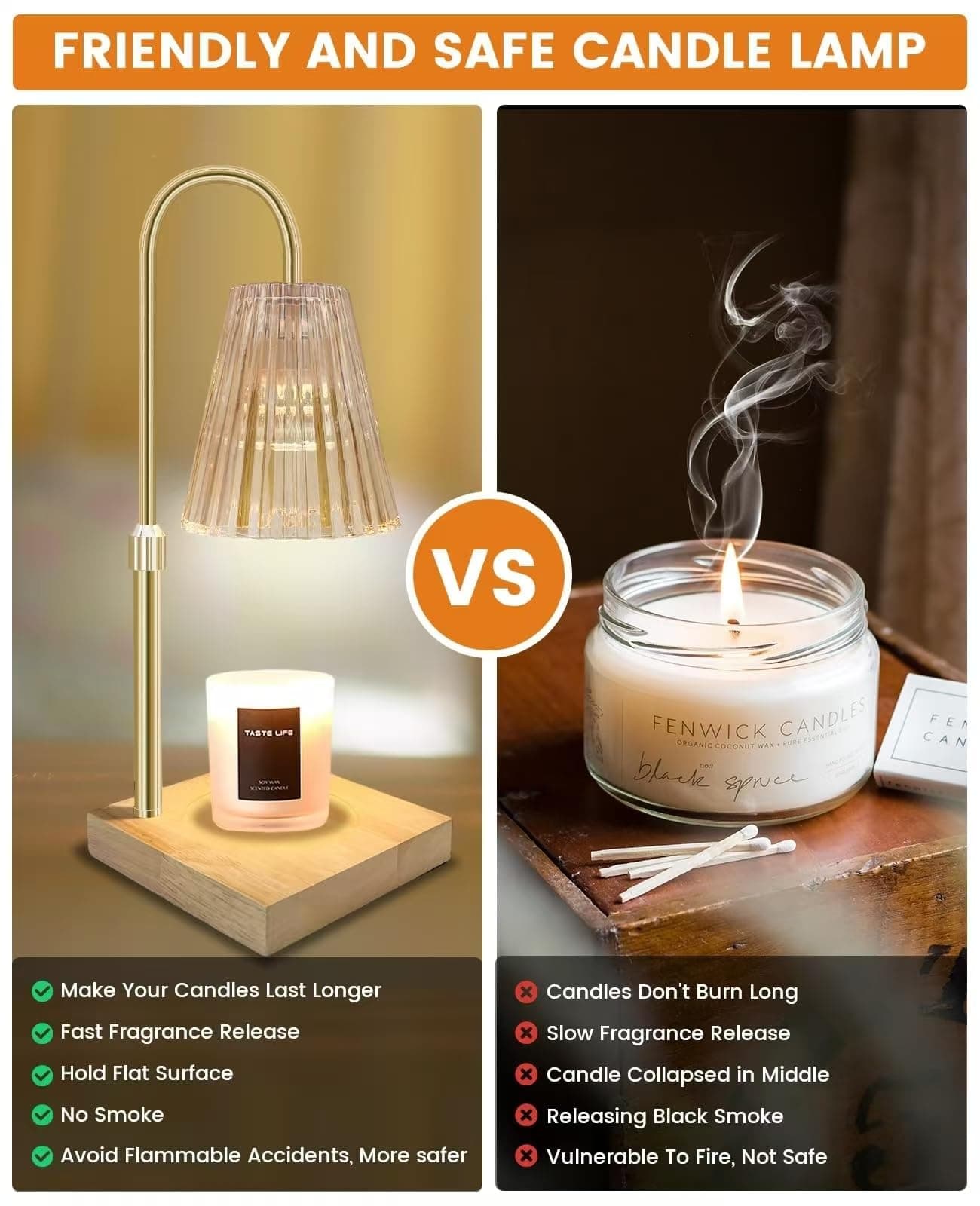 Candle Warmer Lamp with Timer Dimmer Adjustable Height thumbnail 2