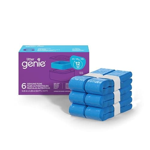 Litter Genie Refill Bags | Stand alone Genuine Film 6 pk | Compatible with Litter Genie Standard and Jumbo refills | Ultimate Odour Control Cat Litter Bags | Up to 12 months of supply for one cat - Image 1