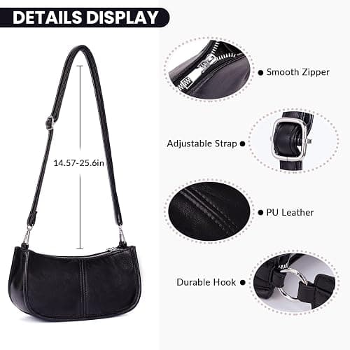 GETERUUV Shoulder Bags for Women Y2k Purse and Handbags Retro Studded Crossbody Bag Small Shoulder Purse Leather Hobo Handbag thumbnail 5