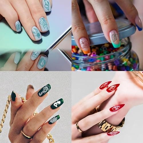 PH PandaHall 3pcs Seaside Stamping Plate Beach Stamper Shell Art Stencils Printing Template Tip Stainless Steel Image Plates for Nail Design Manicure Salon thumbnail 7