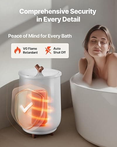 VEVOR Towel Warmers for Bathroom, Towel Warmer Bucket Auto Shut Off for Spa Fits up to 3 Oversized Towels, Blankets, Clothes, Bathrobes, PJ's and More thumbnail 5