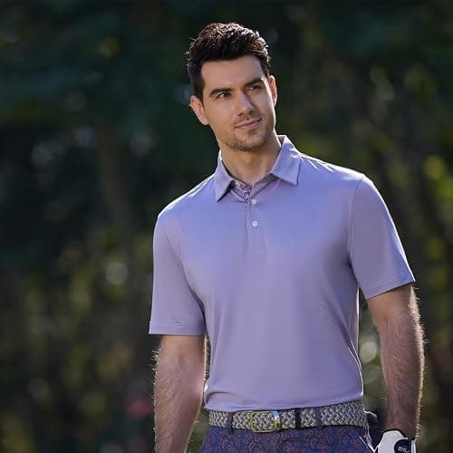 Mens Polo Shirts Short and Long Sleeve Casual Solid Stylish Dry Fit Performance Designed Collared Golf Polo Shirts for Men thumbnail 3
