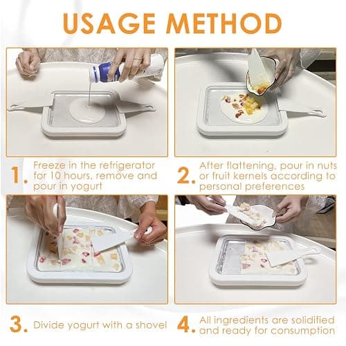 Jognee Ice Cream Roller Maker Pan, White, Includes 2 Spatulas, Manual Operation for Rolled Ice Cream, Sorbet, Frozen Yogurt, Gelato thumbnail 7