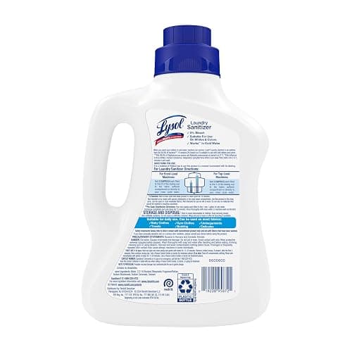 Lysol Laundry Sanitizer Additive, Bacteria-Causing Laundry Odor Eliminator, Detergent Additive, Crisp Linen, 90oz thumbnail 12