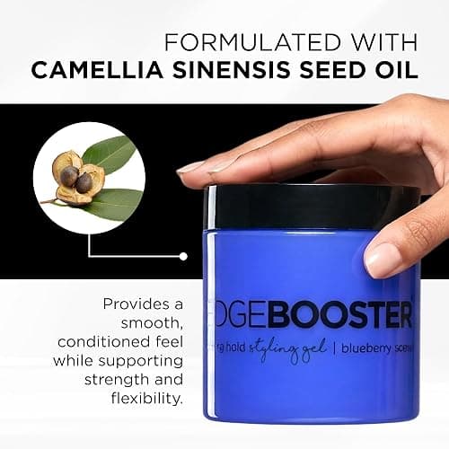 Style Factor EDGE BOOSTER® Strong Hold Styling Gel | Alcohol-Free Hair Gel with Camellia Sinensis Seed Oil for Curly, Wavy & Sleek Styles | Frizz Control, Long-Lasting and Flexible Hold (16.9oz) thumbnail 4