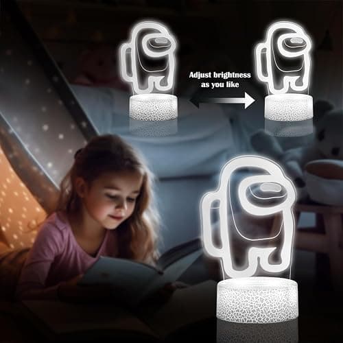 GOODDEYUN Kids Toys 3D Night Light,Superhero Christmas Gift Birthday 3D Illusion Lamp for Kid Girl Boy Room Decor, 16 Colors Remote Control thumbnail 6