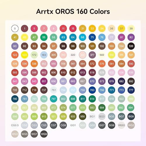 Arrtx Alcohol Markers 160 Color Set, Dual Tip Brush and Chisel, Professional Alcohol-Based Art Markers for Artists, Adults, Beginners, Ideal for Sketching,Illustration thumbnail 6