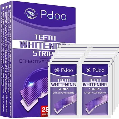 Purple Teeth Whitening Strip - Whitening for Teeth Sensitive, Professional Teeth Whitening Strips, Fast Remove Smoking, Coffee, Wine Stains, Teeth Whitening Kit Pack of 28 Non-Slip Strips - Image 1