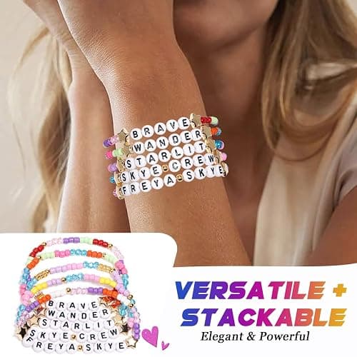 AICase for Freya Merch Skye Gifts Inspired Bracelets 5 Pcs Stackable Stretch Beaded Friendship Bracelets Concert Outfit Vinyl Poster Sticker Merchandise Gifts for Fans Women Birthday Christmas thumbnail 5