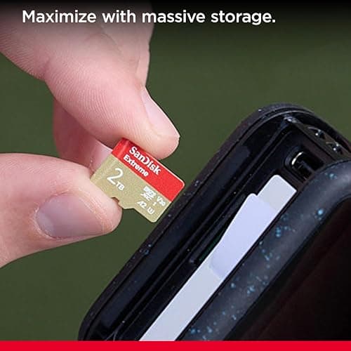 SanDisk 2TB Extreme microSDXC UHS-I Memory Card with Adapter - Up to 240MB/s, C10, U3, V30, 4K, 5K, A2, Micro SD Card- SDSQXAV-2T00-GN6MA thumbnail 5