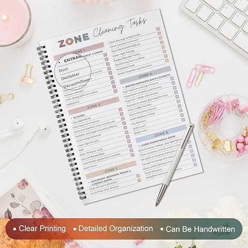 Adhd Cleaning Planner for Adults and Teens Adhd Cleaning and Organizing Planner Cleaning Schedule and Checklist Notebook List Daily Weekly Monthly for Home Chore Chart Adhd Daily Planner thumbnail 5