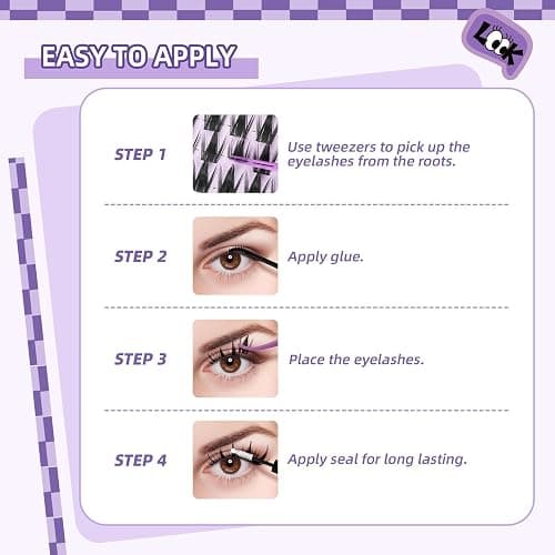 B&Q Manga Lash Clusters Kit Anime Lashes 10-18mm Mixed 120pcs Eyelash Extension Kit Thick Curly Manga Style Feature Spike Eyelash Clusters Perfect Choice for Beginners at Home(KIT-Anime 03) thumbnail 5