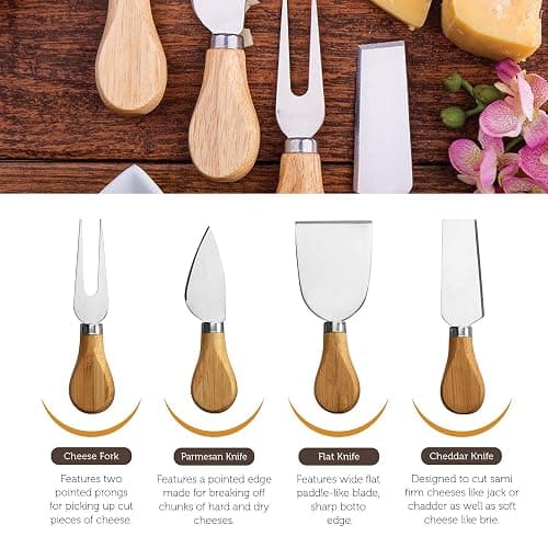 Charcuterie Board Gift Set - Bamboo Cheese Board and Knife Set - Housewarming Gifts for New Home, Wedding Gifts for Couples 2025, Bridal Shower Gifts, Birthday Gifts for Women thumbnail 9