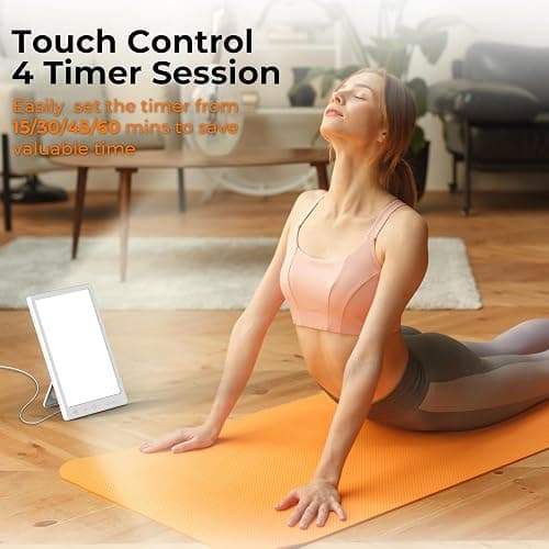 Light Lamp, Portable Full Spectrum LED Light Sunlight Personal Daylight with 3 Adjustable Color＆Stepless Brightness Levels, Timer＆Memory Function for Home Office Winter thumbnail 4