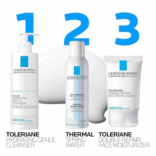 La Roche-Posay Toleriane Hydrating Gentle Facial Cleanser, with Niacinamide | Face cleanser with niacinamide & ceramides, safe for sensitive skin. Daily face wash for normal to dry skin, fragrance free. thumbnail 9