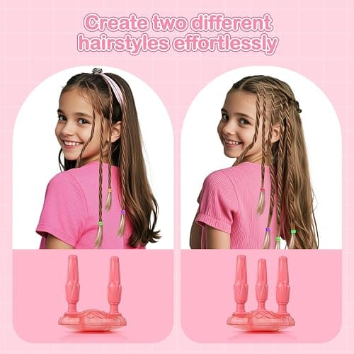 DIY Hair Salon Toys for Girls, Automatic Hair Braiding Machine & Rope Braider with Accessories, Kids Hair Styling Tool for Girls 3 4 5-12 Years Old thumbnail 6