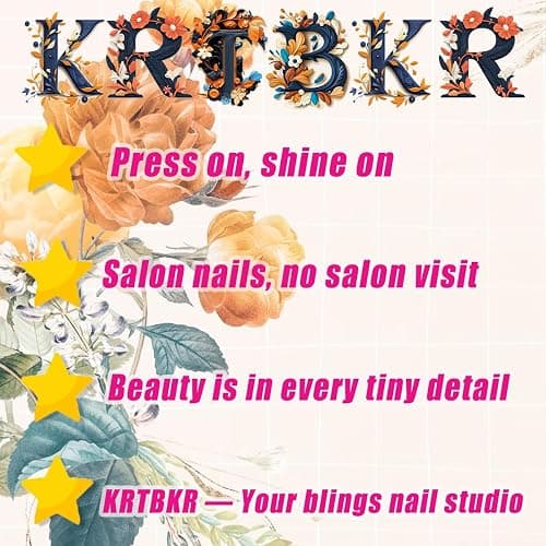 30Pcs Pink Flower Press on Nails Medium Almond Fake Nails Peach Blossom with 3D Rhinestones Pearl Gold Glitter Design Artificial Cute Cat Nails Stick on Nails Spring False Nails for Women Acrylic Nail thumbnail 7