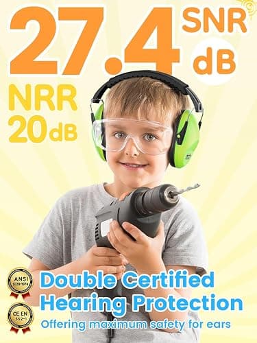 Dr.meter Noise Cancelling Headphones For Kids 2PACK, 27.4SNR Kids Ear Protection Ear Muffs for Toddler Hearing Protection, Noise Reduction Earmuffs for Monster Jam, Autism Sensory, Focus, Fireworks thumbnail 3
