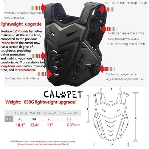 Light Upgrade Chest Armor Motorcycle Armor Body Guard Vest, Dirtbike Riding Off-Road Racing Cycling Skiing Motocross Adult Kids Protector Shirt Jackets for Street Bike, Mens Back Protection thumbnail 4