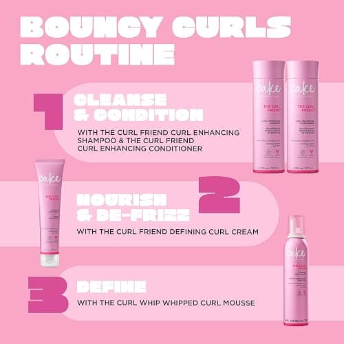 Cake Beauty Curl Friend Curl Defining Shampoo, Conditioner & Cream Set - Avocado & Argan Oil Curly Hair Products - Anti-Frizz, Cruelty Free & Vegan Gift Set thumbnail 7