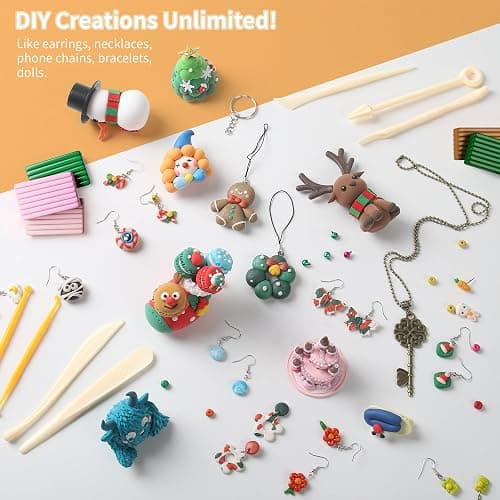 Aestd-ST Polymer Clay Kits, 85 Colors Oven Bake Modeling Clay for Kids, Non-Sticky Molding Clay with Sculpting Tools and DIY Accessories, Holiday Gift for Children and Artists thumbnail 5