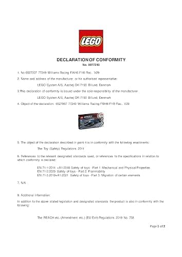 LEGO Speed Champions Williams Racing FW46 F1 Race Car Toy with a Collectible Formula 1 Driver Minifigure - Model Kits for 10+ Year Old Boys & Girls or Adult Motorsport Fans 77249 thumbnail 14