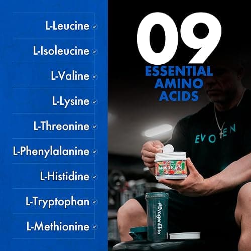 Evogen Amino K.E.M. - EAA & BCAA Powder Pump Volumizer | BCAAs Amino Acids Supplement for Blood Flow, Muscle Growth, & Hydration | Citrus Candy | 30 Servings thumbnail 7