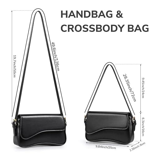 Etercycle Shoulder Bag for Women, Clutch Purse PU Leather Crossbody Bag with 2 Adjustable Straps and Zipper Closure Handbag Y2K Trendy Hobo Bag thumbnail 4