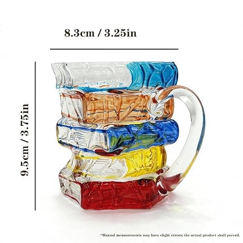 Custria G9W168 Book Coffee Mug 11 Oz, 3D Painted Stained-Glass Style Mug, Handcrafted Novelty Mug for Readers, Book Lovers, Chapter Book Mug for Writers & Librarians thumbnail 4