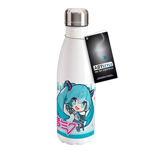 ABYSTYLE Hatsune Miku Anime Water Bottle 16.9 Fl Oz White Aluminum Anime Manga Drinkware Home & Kitchen Merch Gift thumbnail 4