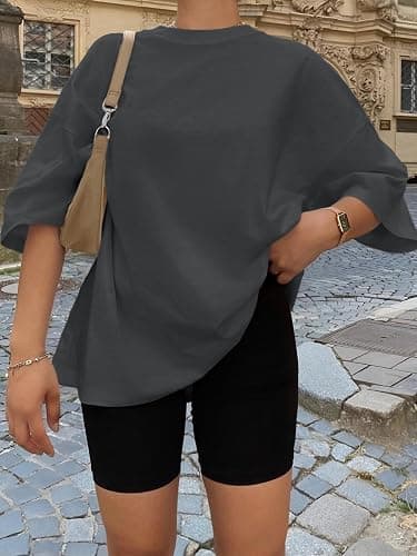 Trendy Queen Womens Oversized Summer T Shirts Plus Size Batwing Cute Casual Tops Short Sleeves Fashion Workout Clothes thumbnail 3