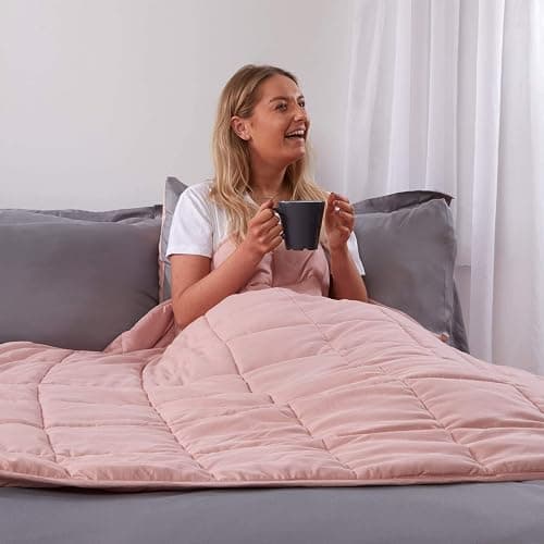 Brentfords Weighted Blanket 6kg for Adults Therapy Sensory Anxiety Autism Insomnia Stress Relief, Double - Blush Pink - 125 x 180cm - (Disclaimer Only suitable for age 3+ years) thumbnail 6