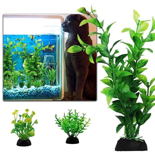 PietyPet Fish Tank Accessories Green Plants, 10pcs Green Fish Tank Decorations, Aquarium Decor Plastic Plants thumbnail 7