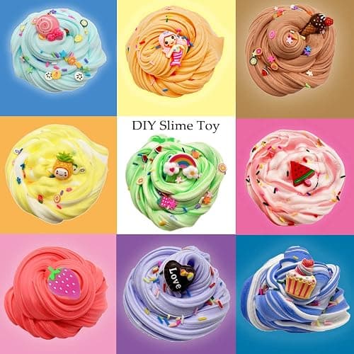 KMBTQRE Butter Slime Kit Two-Toned 9 Packed for Girl Boys Party Favors Toys, Stocking Stuffers for Kids 6 7 8 9 10 11 12 Years Old thumbnail 2
