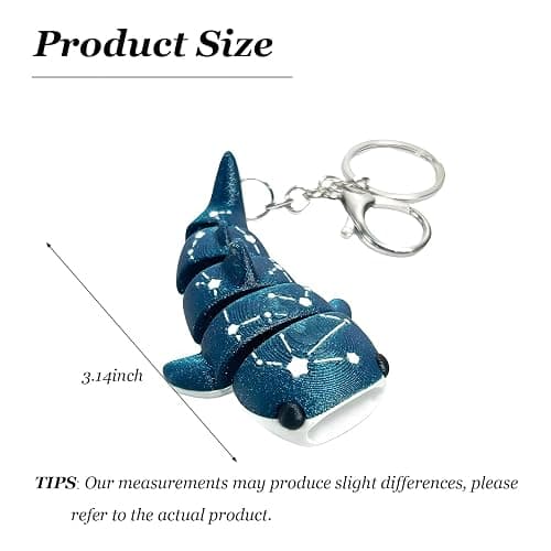 Cute Whale Shark Keychain Purse Bag Charms for Hangbags Backpacks Car Keys Accessories Ocean Fish Gift for Women Men thumbnail 6