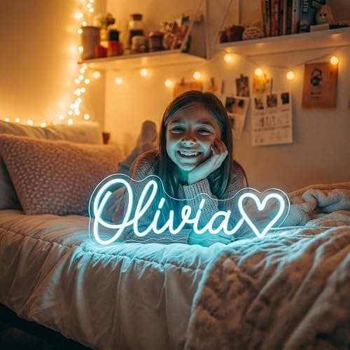 Custom Neon Signs, Personalized LED Neon Sign for Wedding Bar Birthday Party Gift, Customize Neon Name Lights Sign for Wall Room Decor thumbnail 3