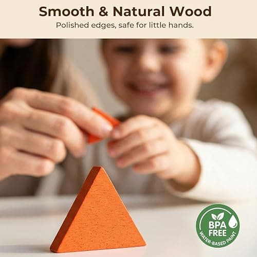 LovesTown 209 PCS Shapes Wooden Pattern Blocks for Kids | Geometric with Activity Cards, Storage Bag, Educational Tangram Puzzles, Great Learning Gift thumbnail 8