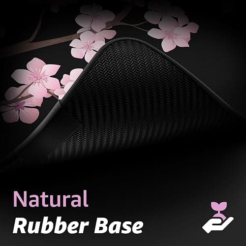 Hystar® Extended Gaming Mouse Pad | XXL 36" x 16" | 5mm Thick, Waterproof Surface, Smooth Polyester Fabric, and Natural Rubber Base | Blossom thumbnail 5