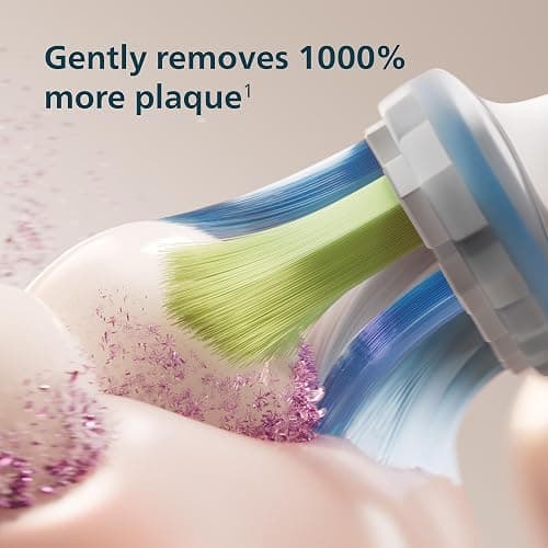 Philips Sonicare 6500 Series Electric Toothbrush - Next-Generation Sonicare Technology, Pressure Sensor, 9 Brushing Settings, SmarTimer, BrushPacer, 21-Day Runtime, Travel Case, Light Pink, HX7412/05 thumbnail 4