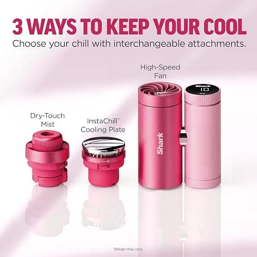 Shark ChillPill – The Only 3-in-1 Personal Cooling System with Fan, InstaChill Cooling Plate & Dry-Touch Mist – Portable, Handheld, Drops Skin Temp Up to 16°F, 10 Speeds, Carbon, FA022 thumbnail 5